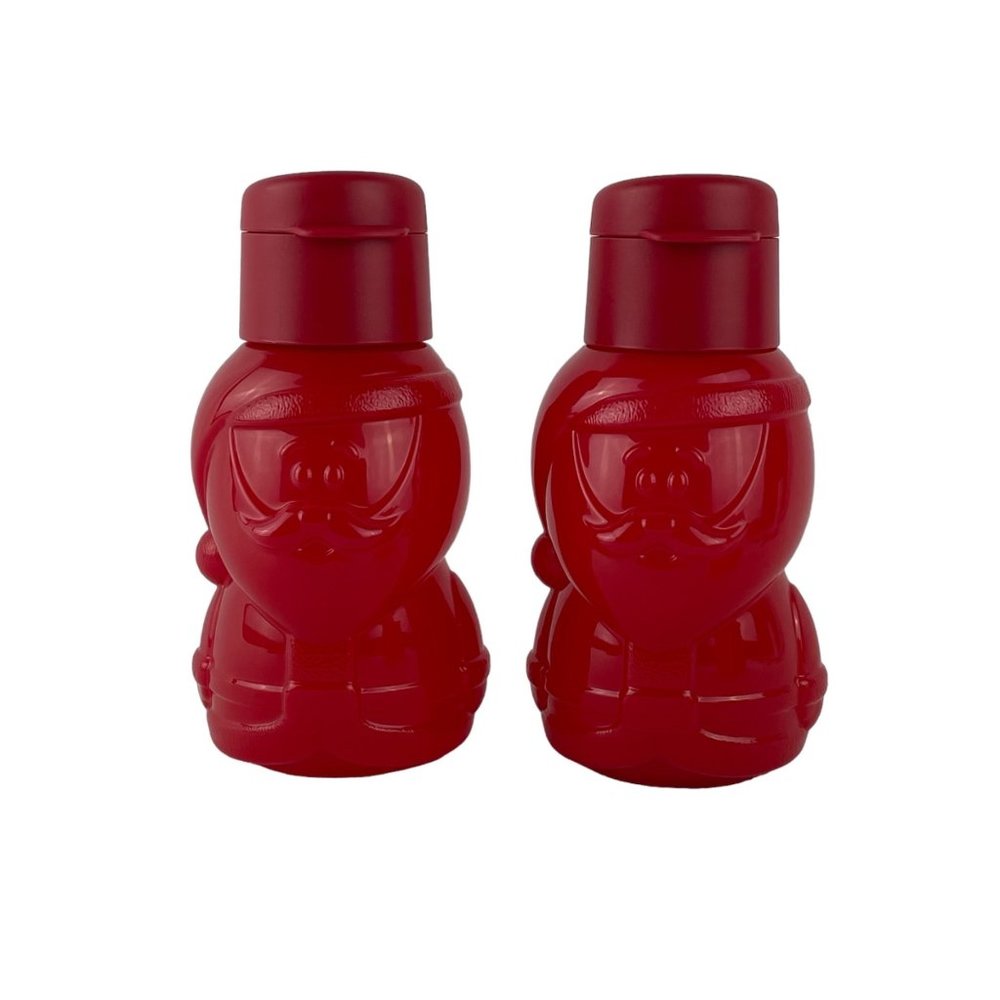 Tupperware Eco Santa Claus Water Bottle‎ Red Tumbler Lot of 2 NEW